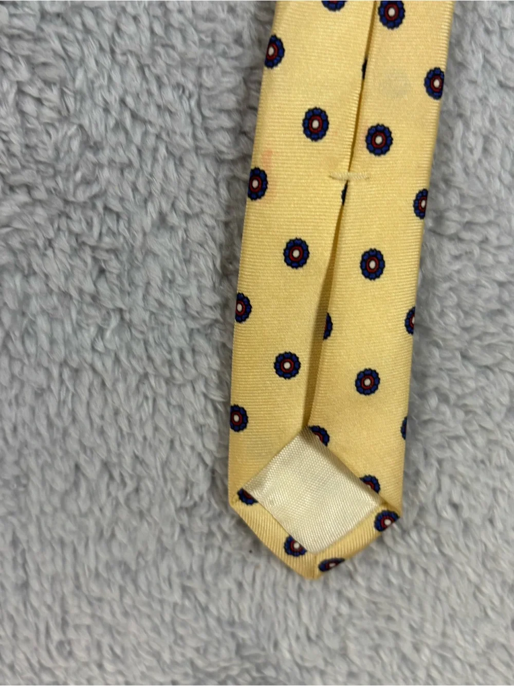 Neiman Marcus Yellow Tie with Black Polka Dots